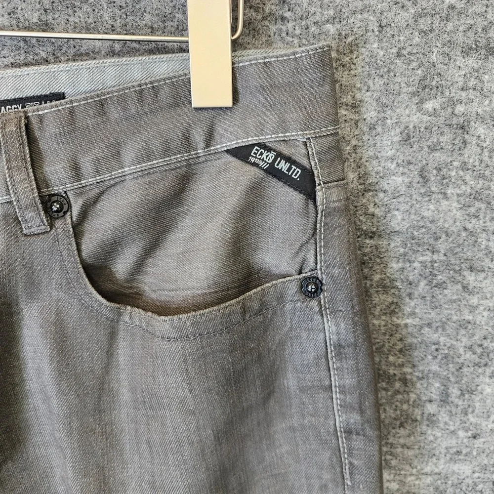 Vintage Ecko Unltd Jeans Mens 36X32 Gray Denim Baggy Fit‎ Hip Hop Skater Grunge